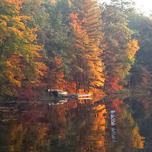 quiet fall lake landscape