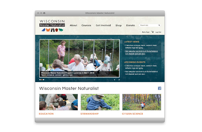Wisconsin Master Naturalist program website screen shot
